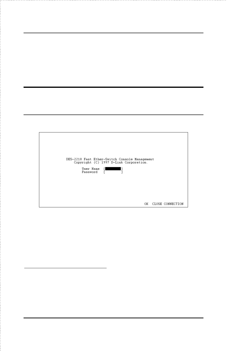 Login on the switch console by registered users | D-Link DES-2218 User Manual | Page 39 / 86