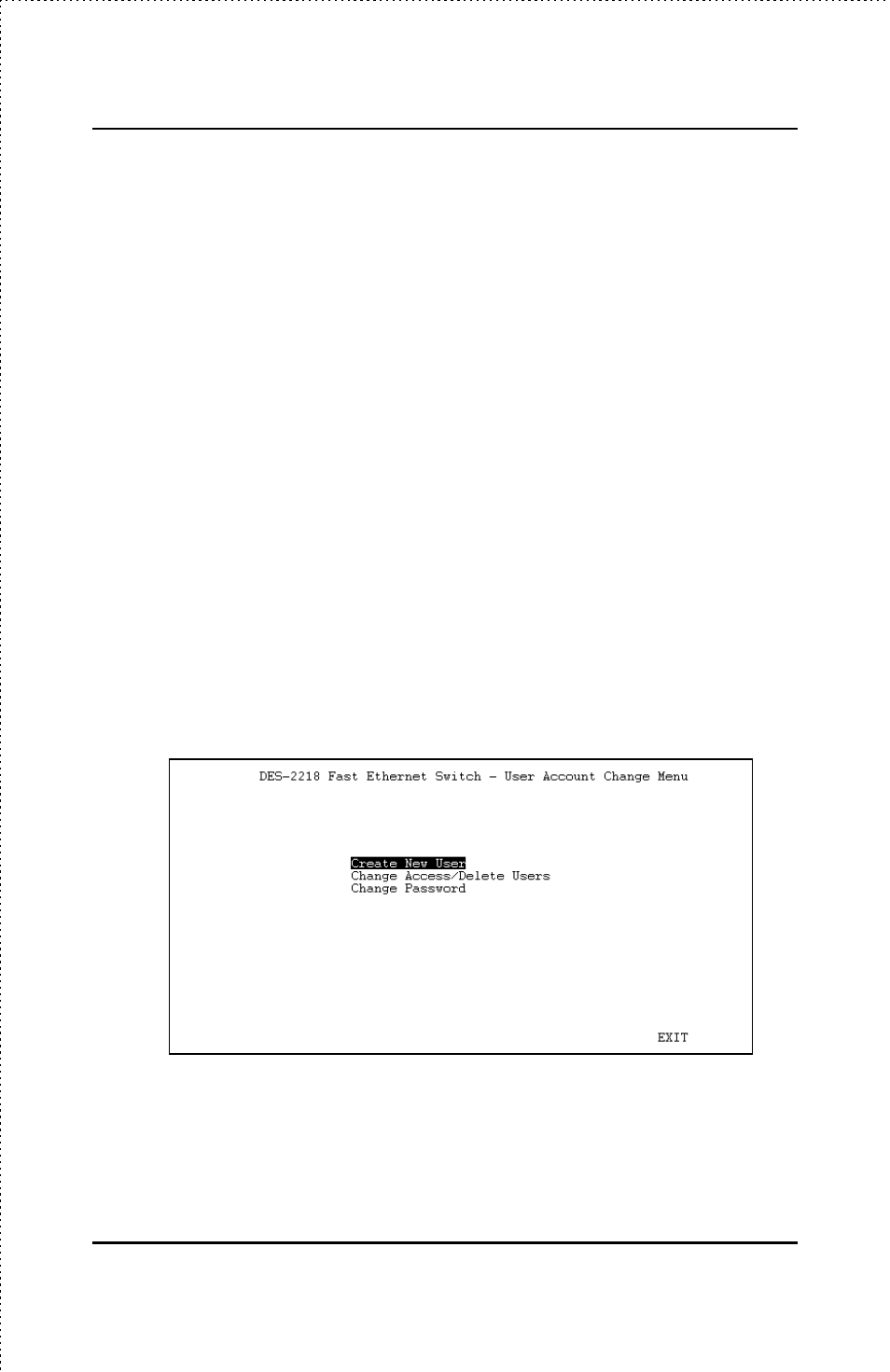 Adding and deleting users | D-Link DES-2218 User Manual | Page 41 / 86
