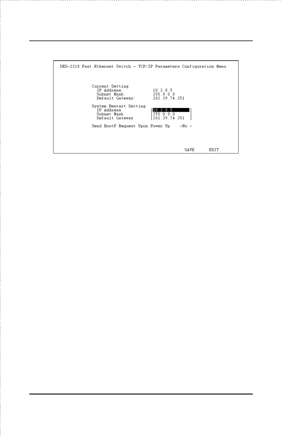 Out-of-band management and console settings | D-Link DES-2218 User Manual | Page 45 / 86