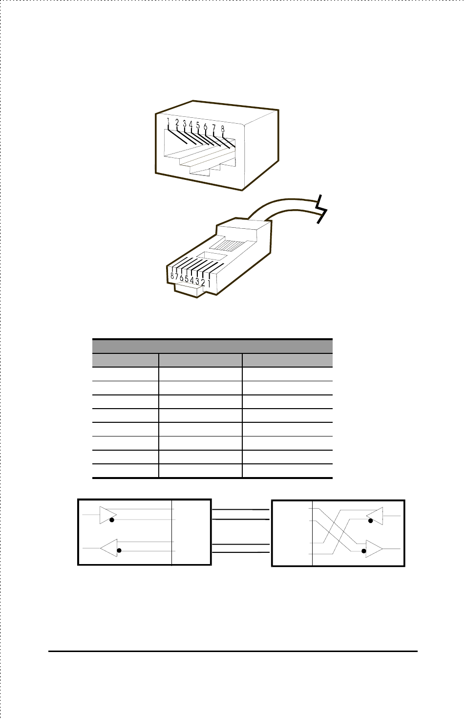 Rj-45 connectors, Straight-through cable | D-Link DES-2218 User Manual | Page 70 / 86