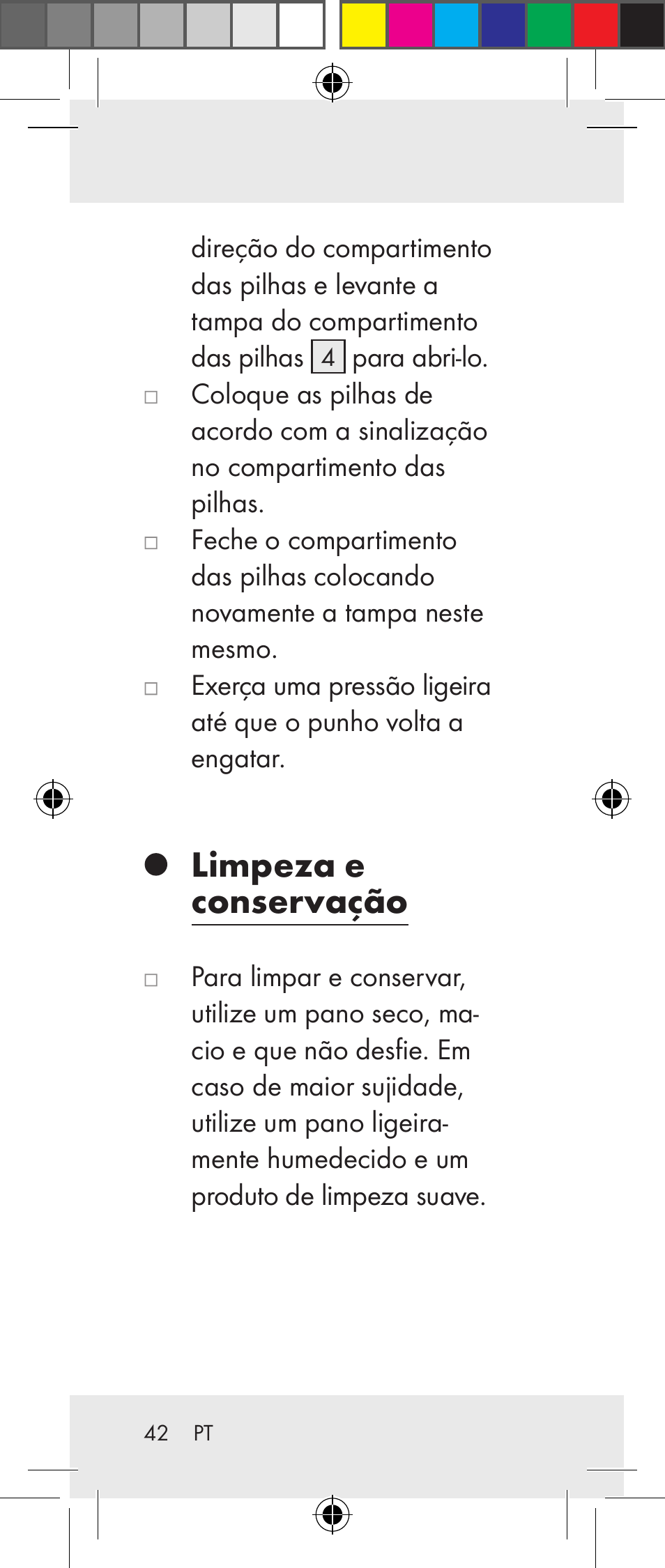 Limpeza e conservação | Livarno Z31237A Z31237B User Manual | Page 42 / 71