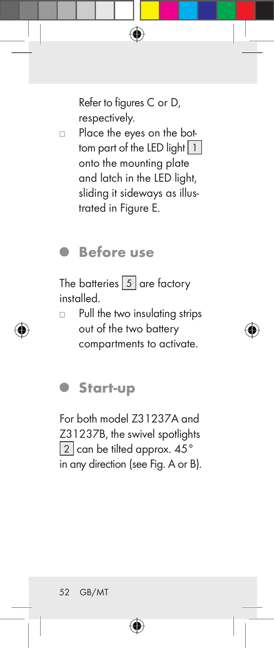 Before use, Start-up | Livarno Z31237A Z31237B User Manual | Page 52 / 71