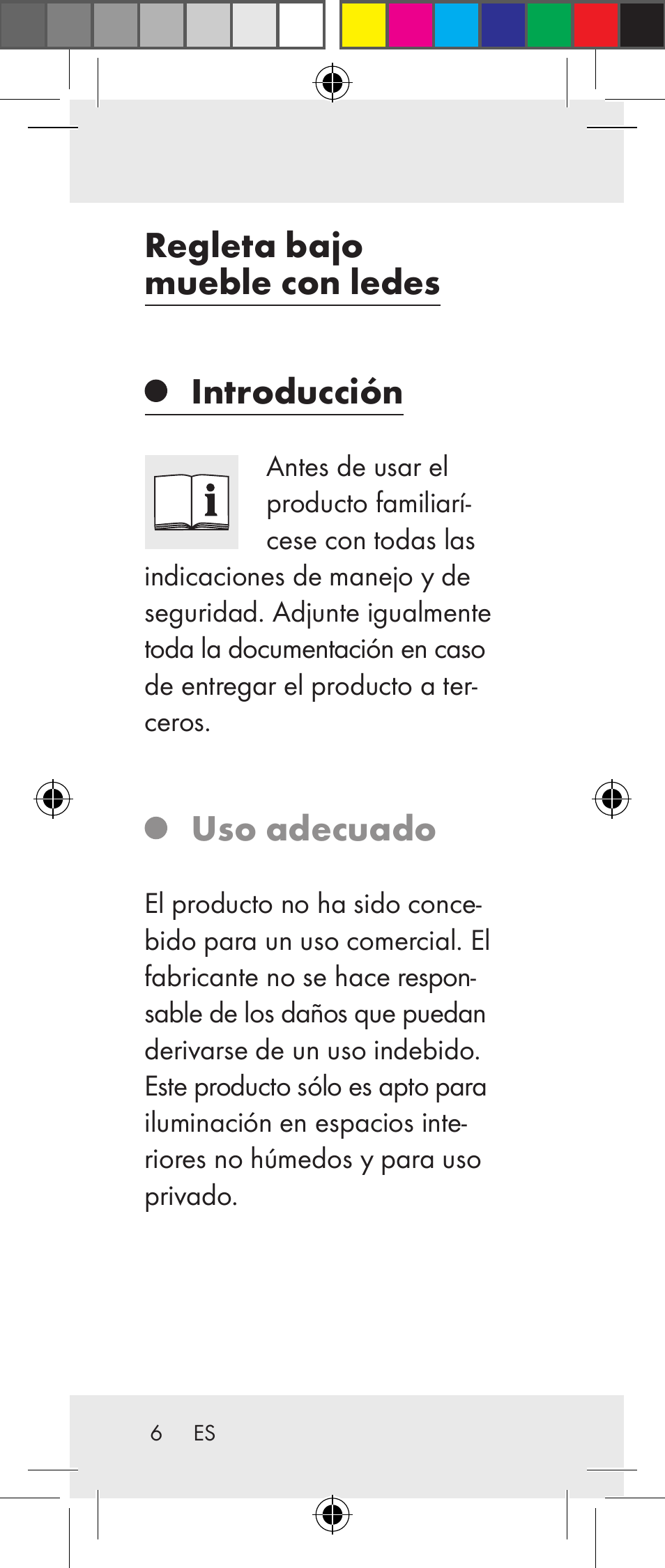 Regleta bajo mueble con ledes introducción, Uso adecuado | Livarno Z31237A Z31237B User Manual | Page 6 / 71