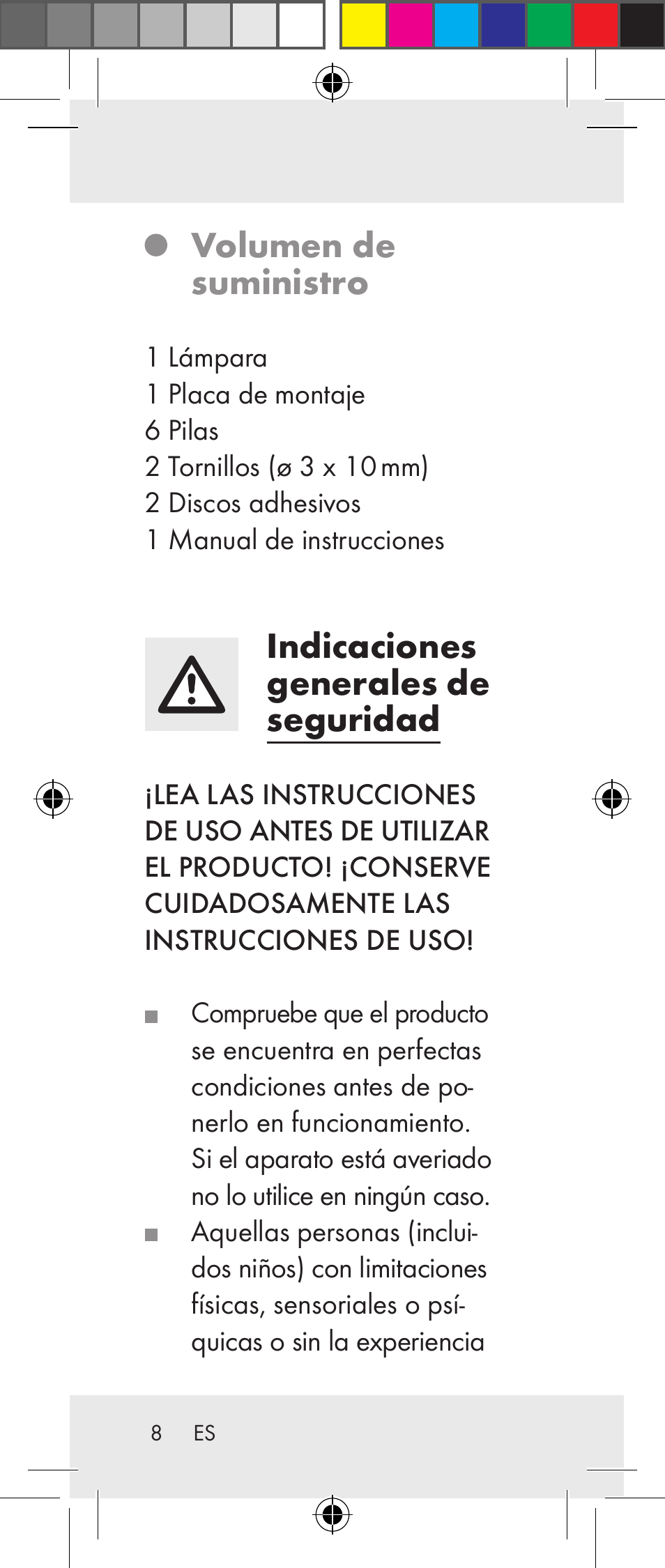 Volumen de suministro, Indicaciones generales de seguridad | Livarno Z31237A Z31237B User Manual | Page 8 / 71