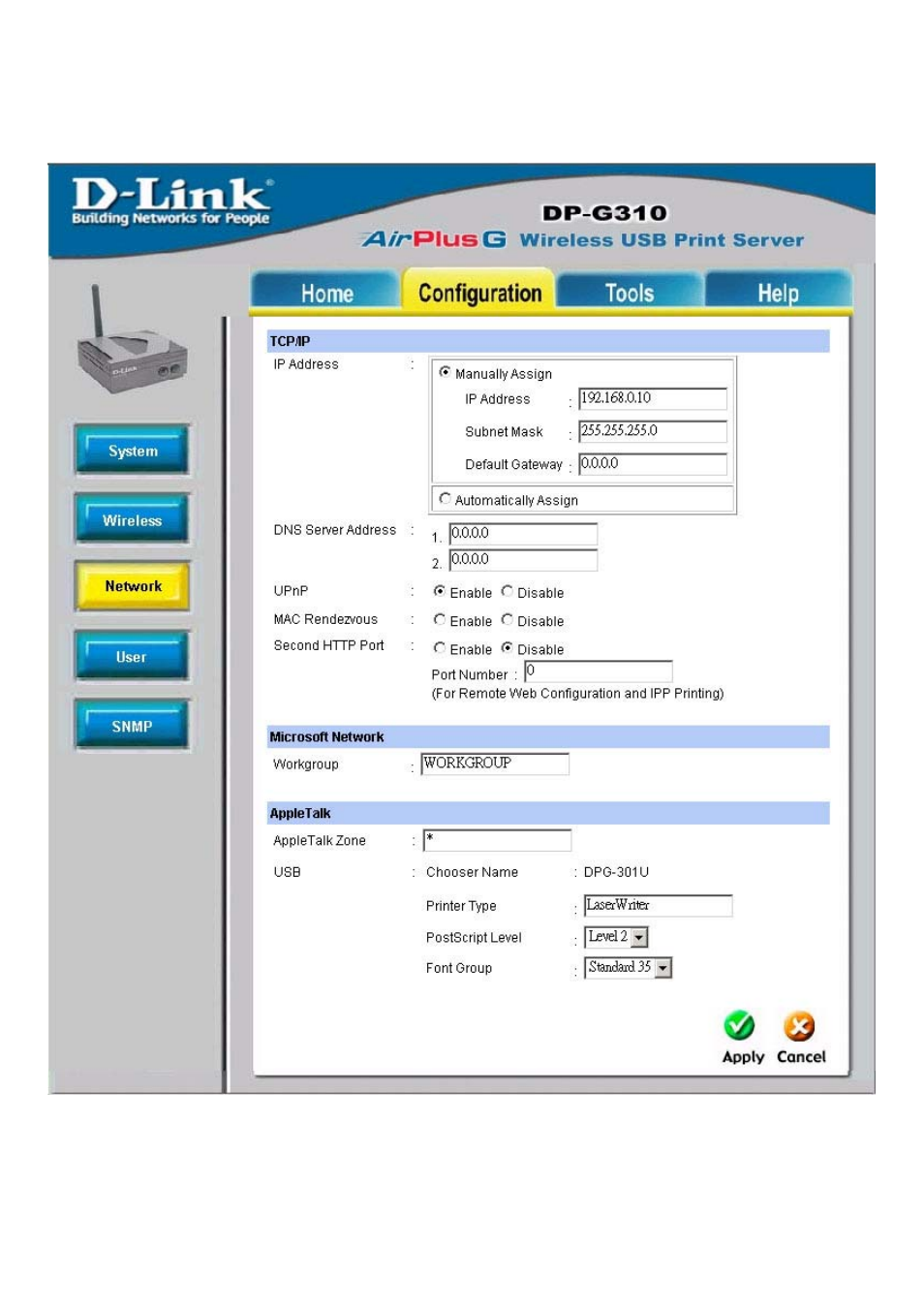 Tcp/ip printing for windows 2000 (continued) | D-Link DP-G310 User Manual | Page 42 / 88
