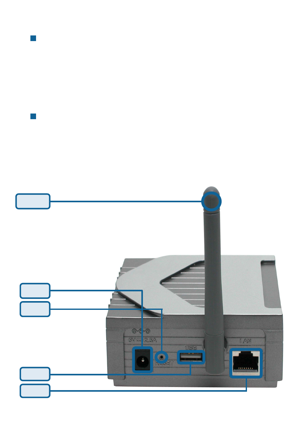 Rear panel connectors | D-Link DP-G310 User Manual | Page 7 / 88