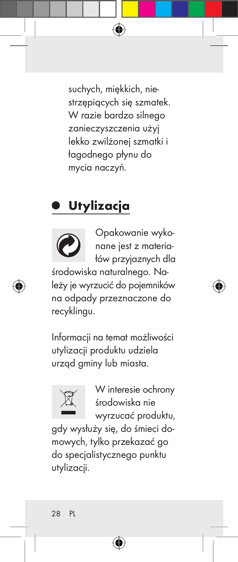 Utylizacja | Livarno Z31237A Z31237B User Manual | Page 28 / 98