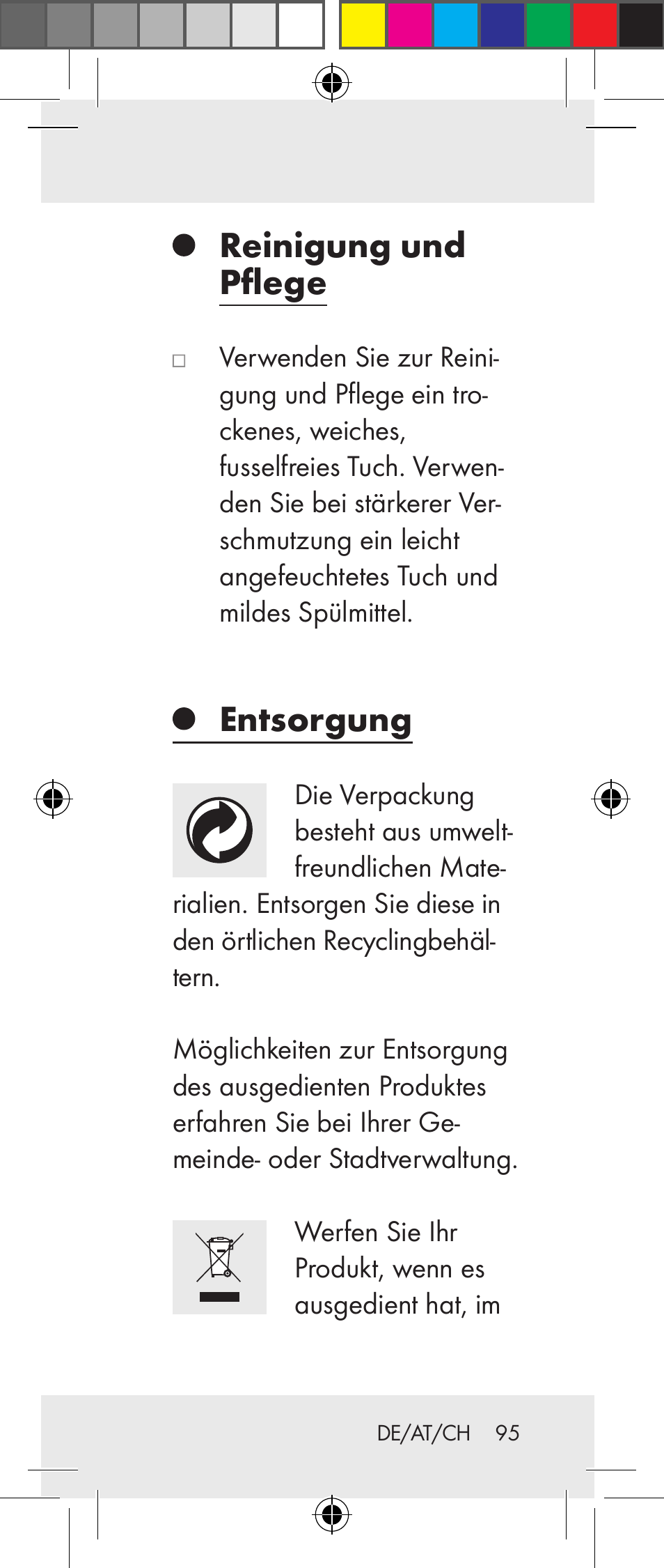 Reinigung und pflege, Entsorgung | Livarno Z31237A Z31237B User Manual | Page 95 / 98