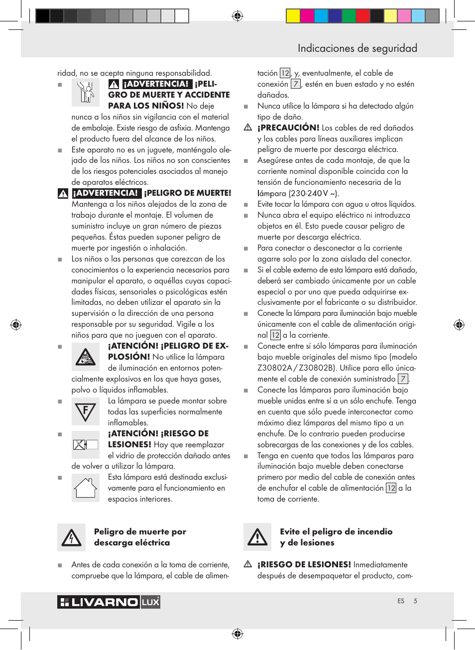 Indicaciones de seguridad | Livarno Z30802A-BS / Z30802B-BS User Manual | Page 7 / 36