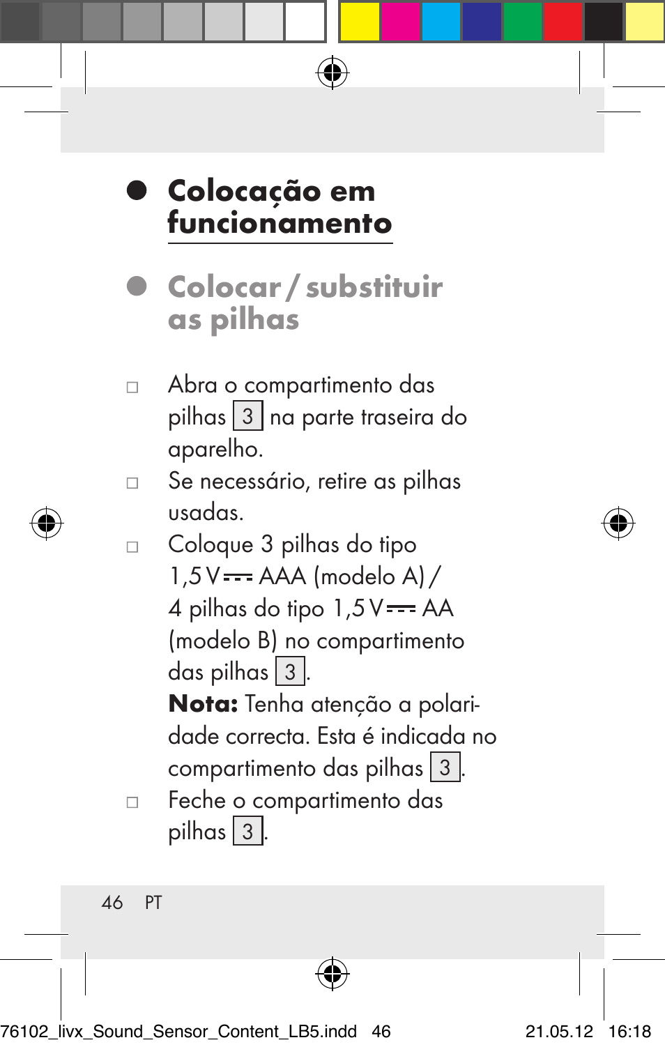 Livarno Z30425A Z30425B User Manual | Page 46 / 84