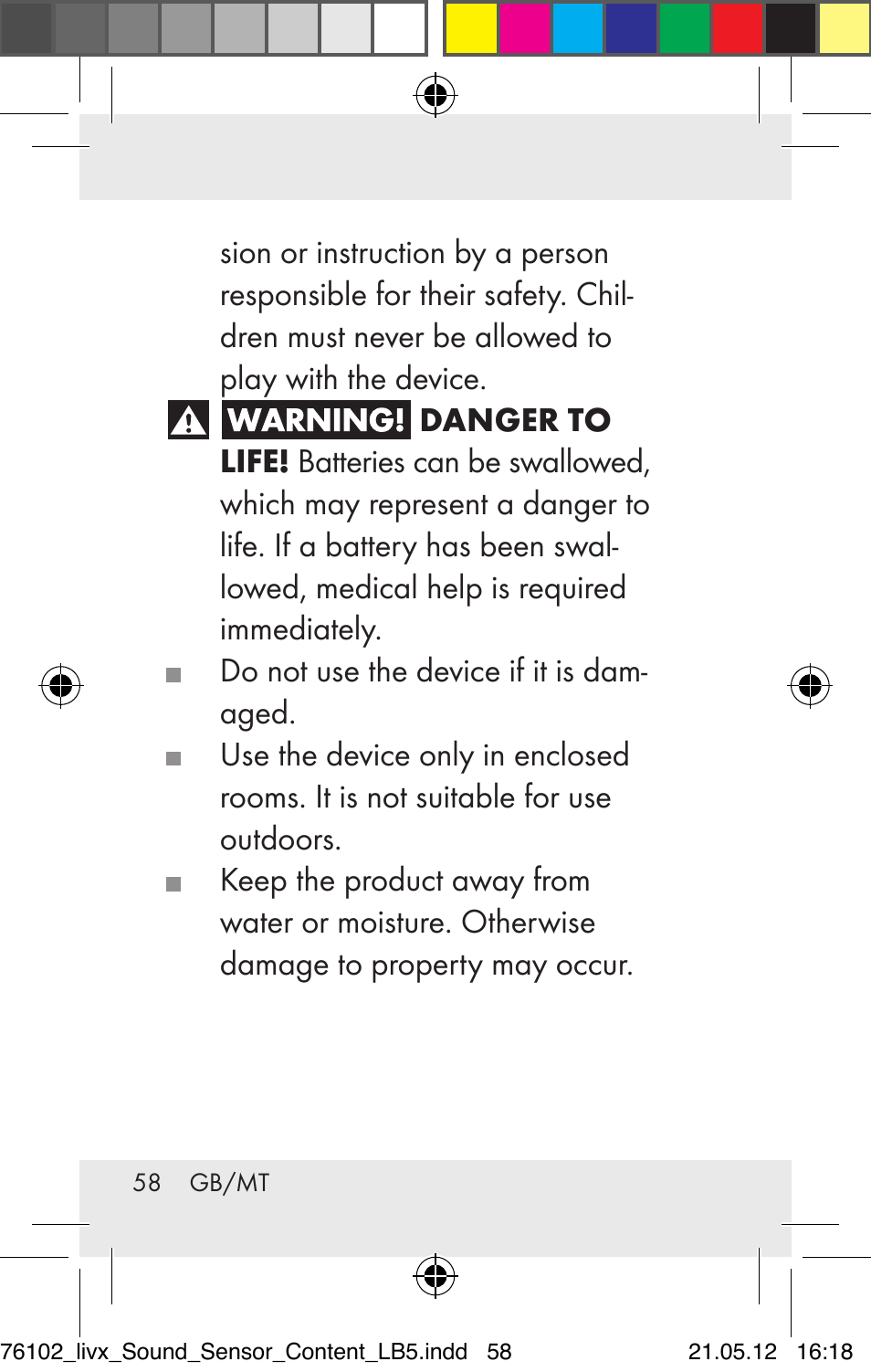 Livarno Z30425A Z30425B User Manual | Page 58 / 84