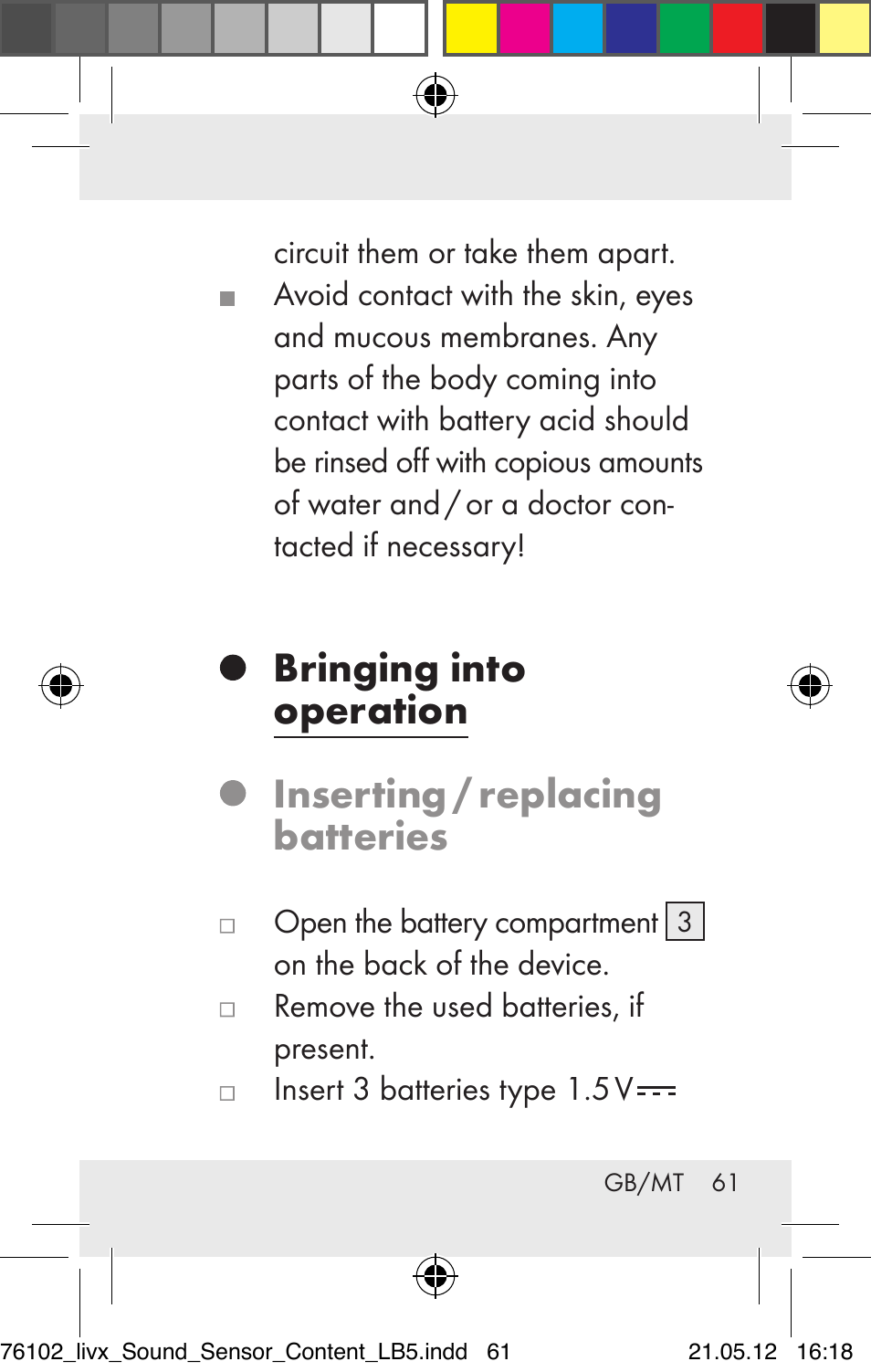 Livarno Z30425A Z30425B User Manual | Page 61 / 84