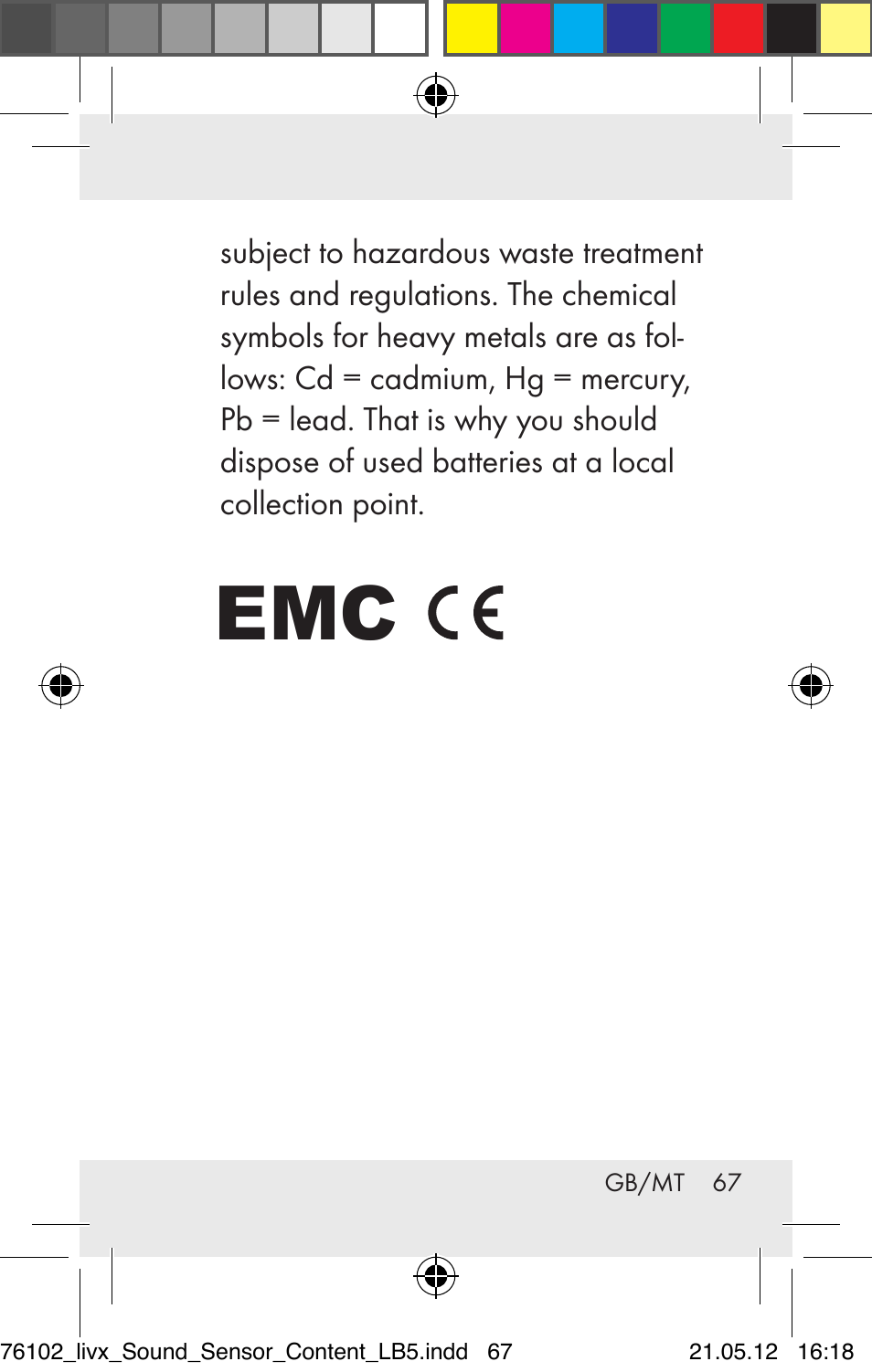 Livarno Z30425A Z30425B User Manual | Page 67 / 84