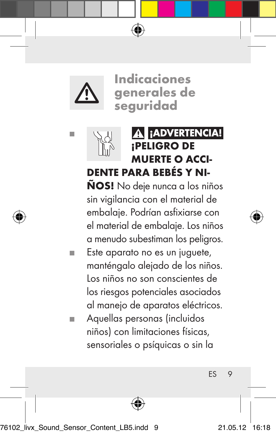 Indicaciones generales de seguridad | Livarno Z30425A Z30425B User Manual | Page 9 / 84