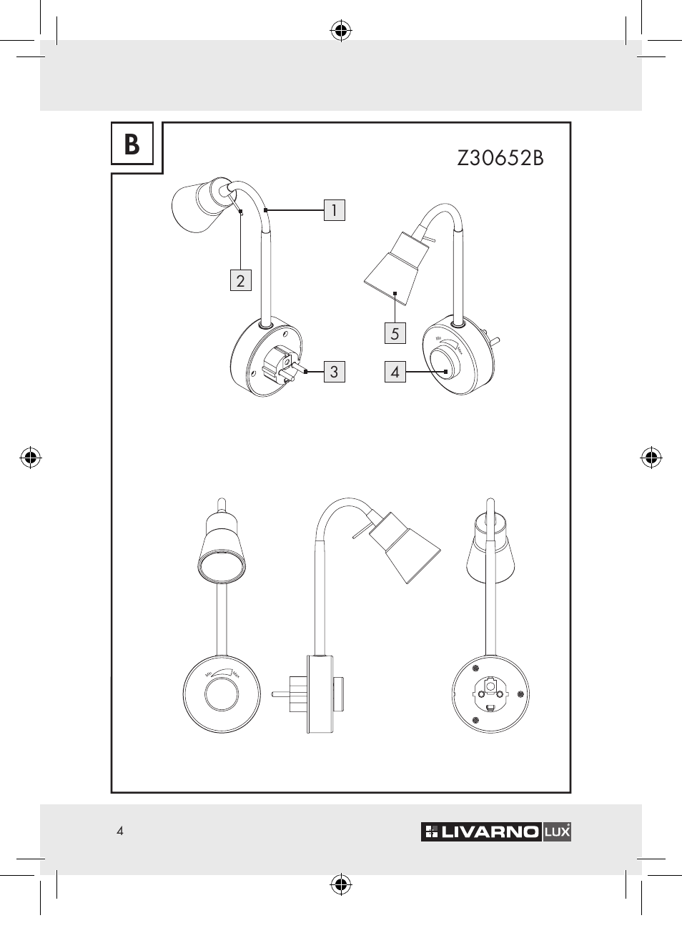 Livarno Z30652 User Manual | Page 6 / 42