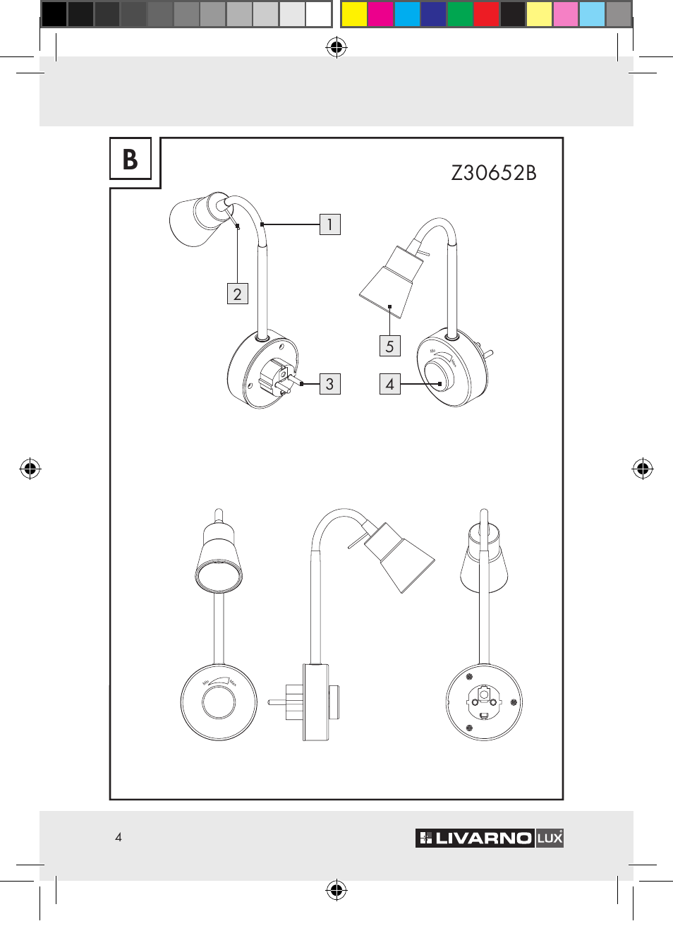 Livarno Z30652 User Manual | Page 4 / 57