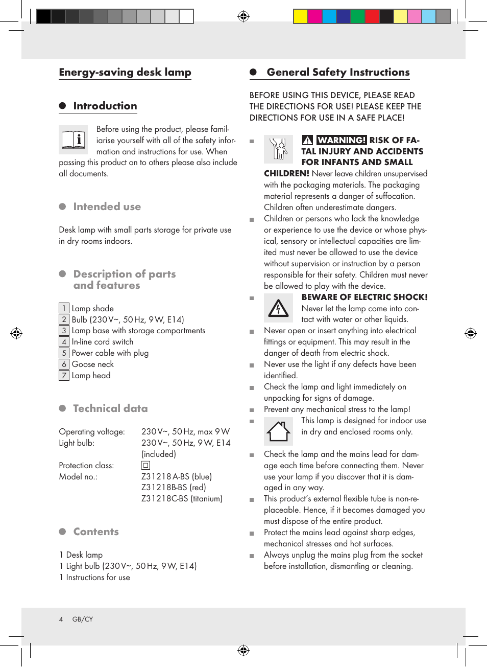 Livarno Z31218A-BS Z31218B-BS Z31218C-BS User Manual | Page 4 / 8