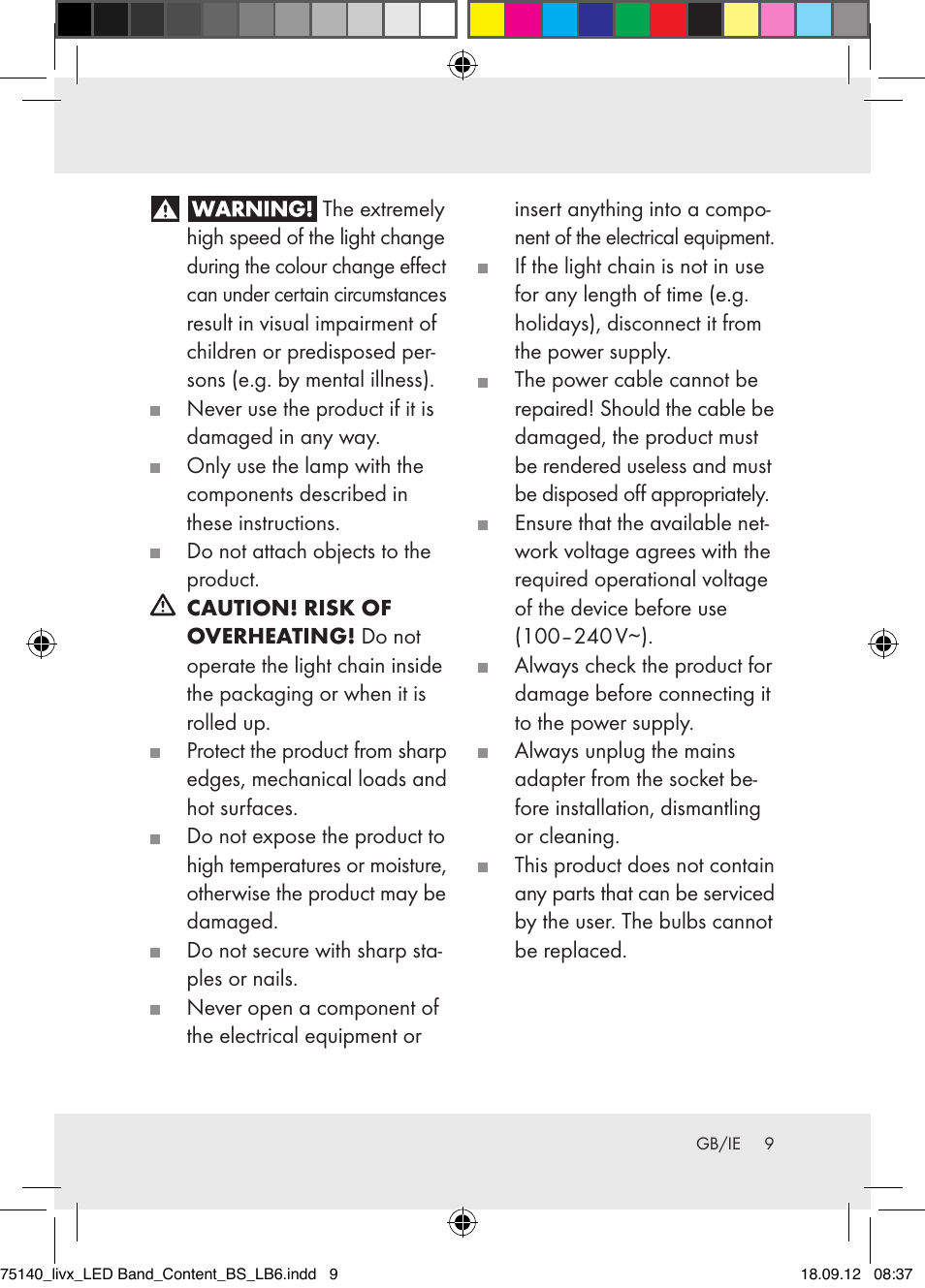 Livarno Z31228-BS User Manual | Page 9 / 16