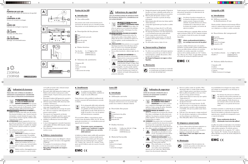 Livarno Z30896A Z30896B User Manual | 2 pages