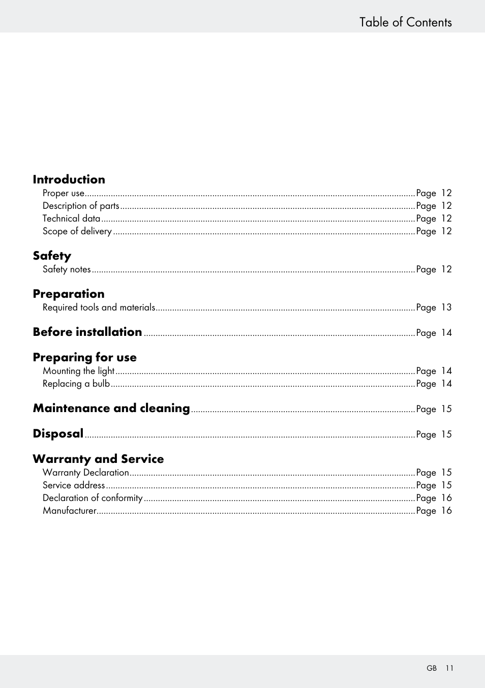 Livarno 6401–186L User Manual | Page 11 / 25