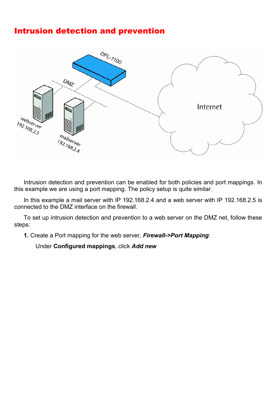 Intrusion detection and prevention | D-Link DFL-700 User Manual | Page 123 / 141