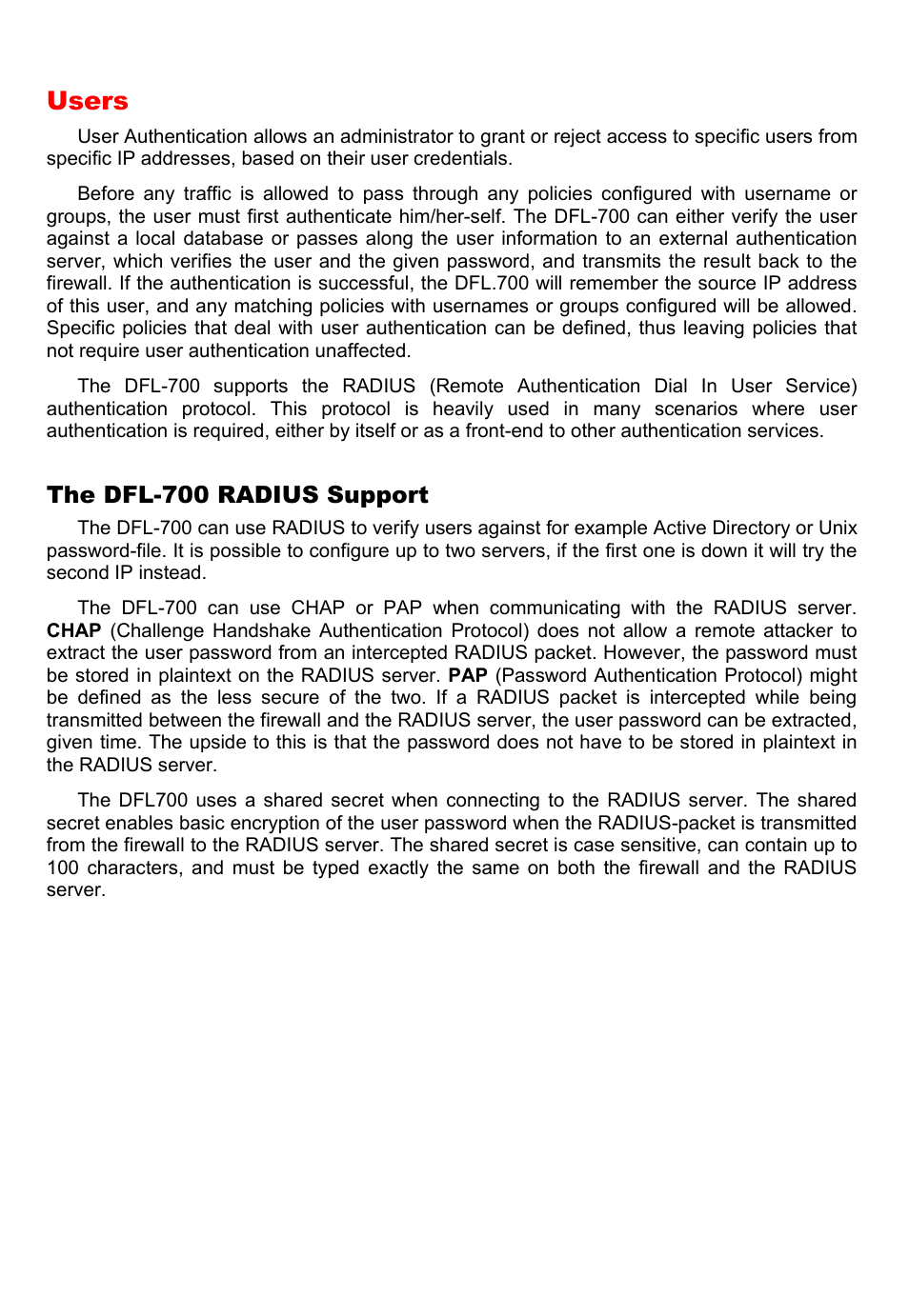 Users | D-Link DFL-700 User Manual | Page 39 / 141