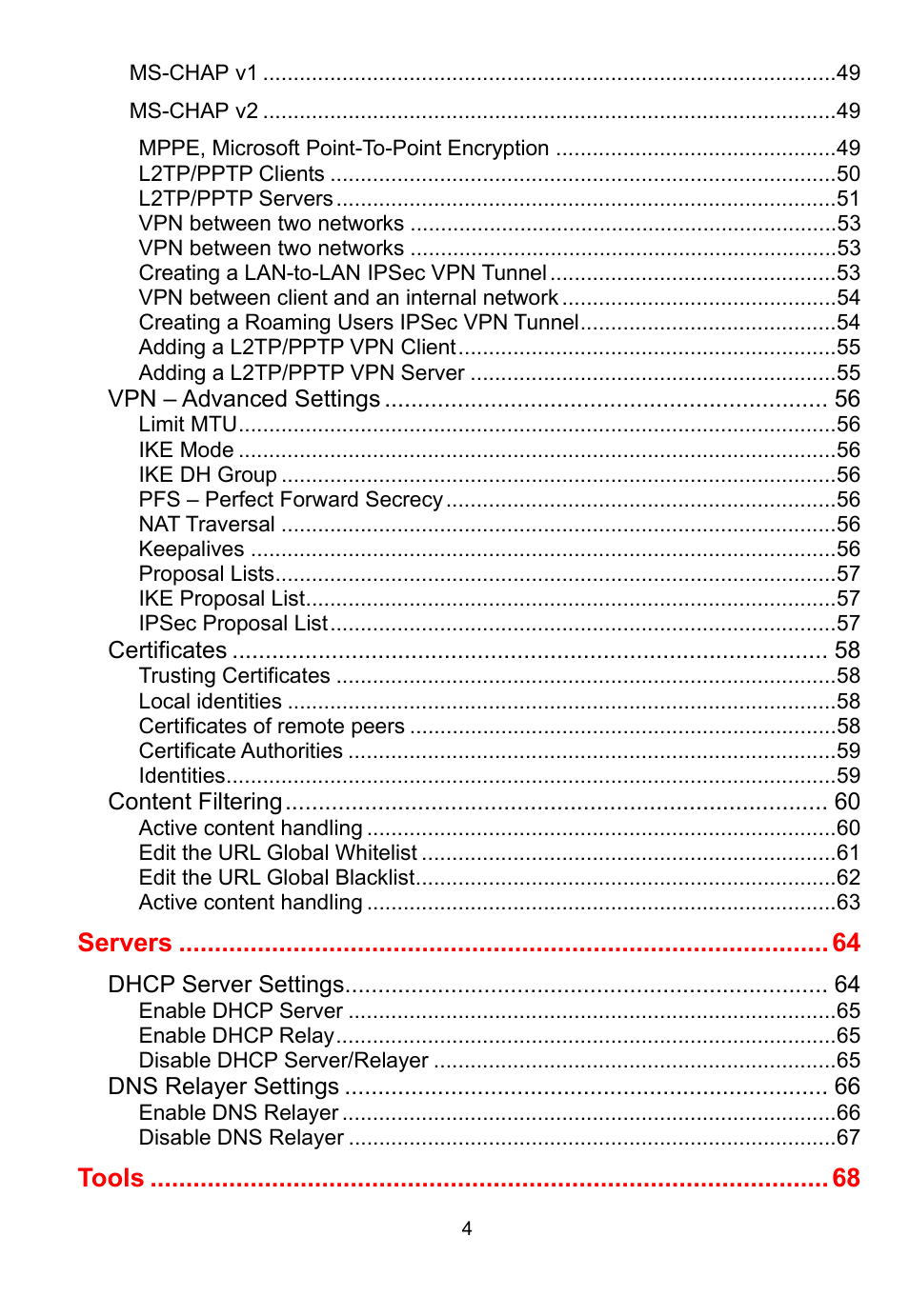 D-Link DFL-700 User Manual | Page 4 / 141