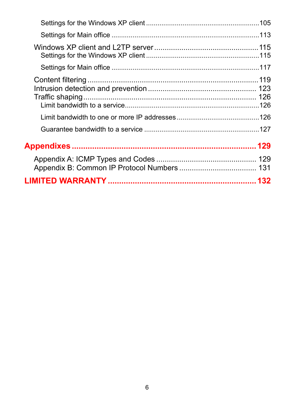 D-Link DFL-700 User Manual | Page 6 / 141