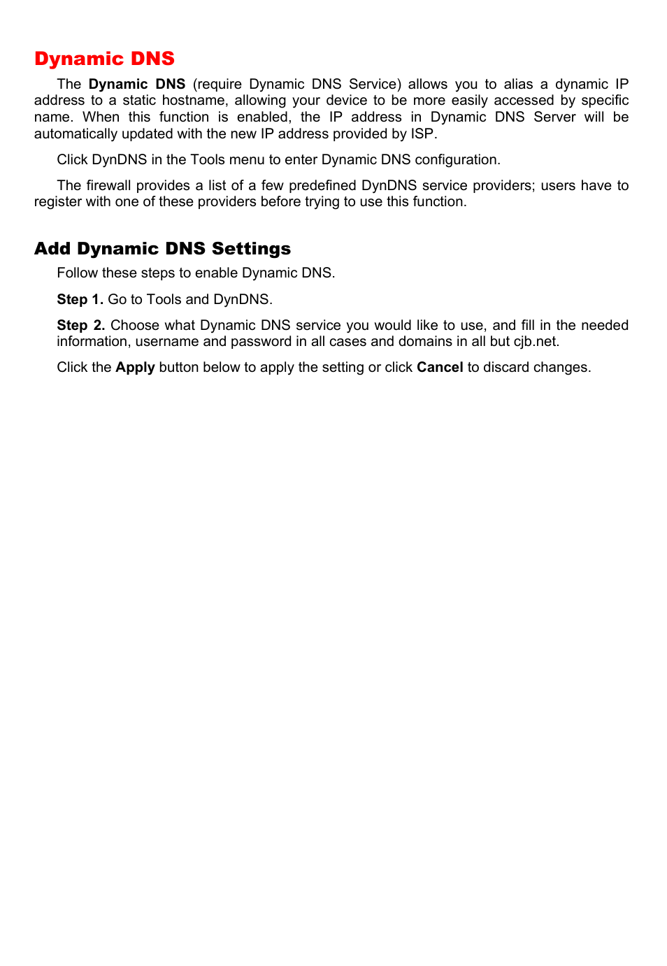 Dynamic dns | D-Link DFL-700 User Manual | Page 69 / 141