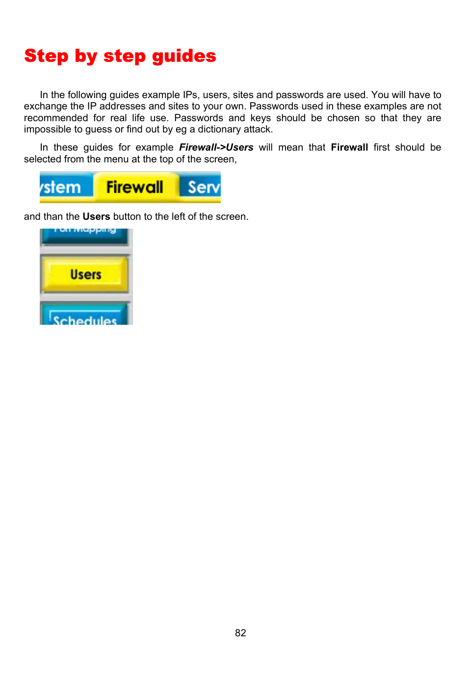 Step by step guides | D-Link DFL-700 User Manual | Page 82 / 141