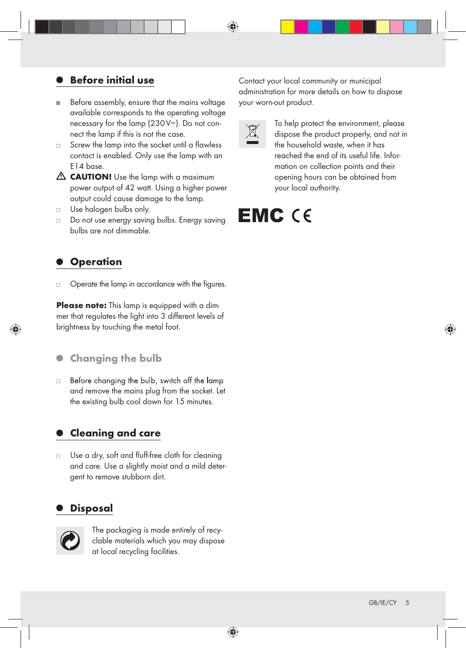 Livarno Z31207A-BS Z31207B-BS User Manual | Page 5 / 8