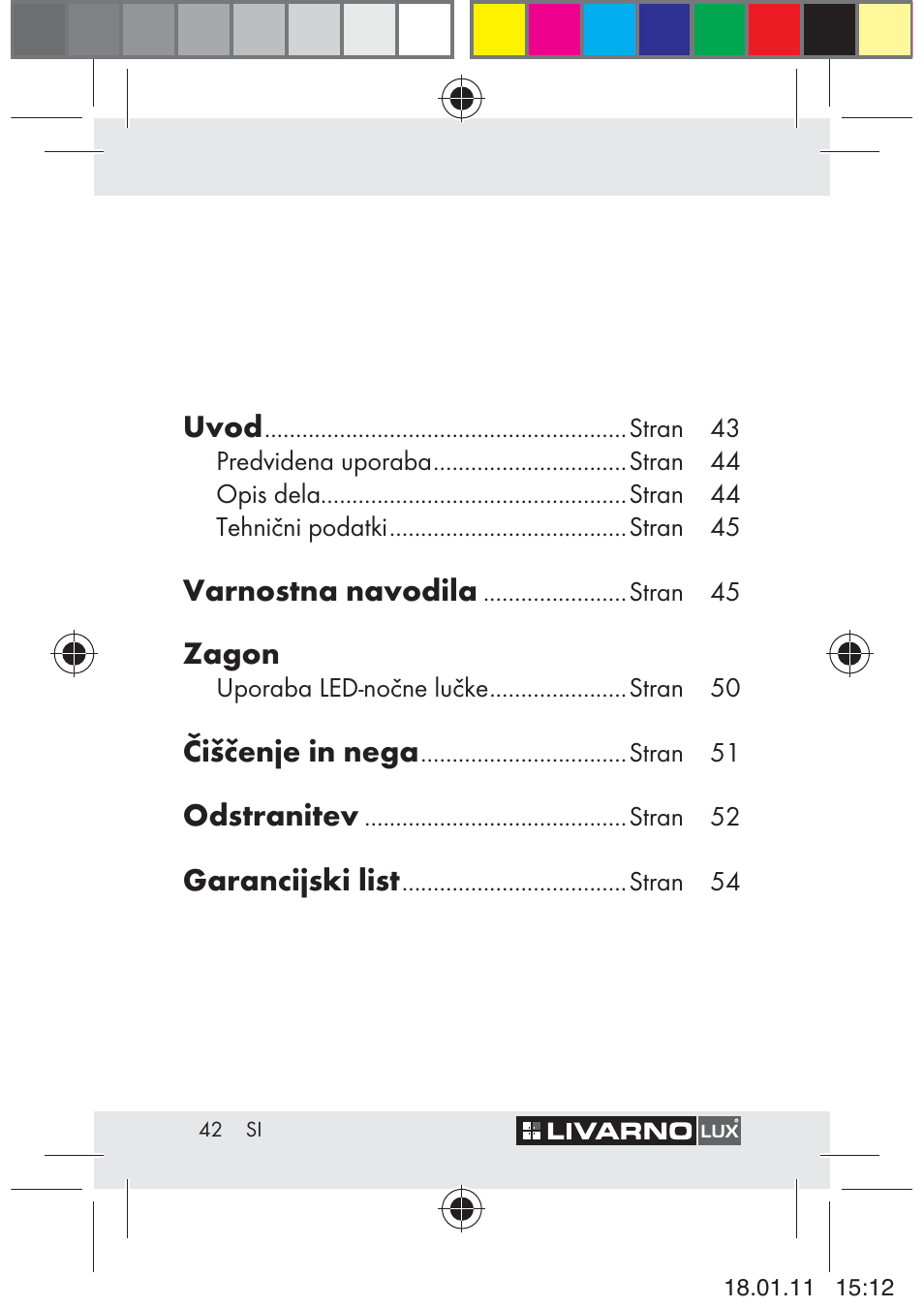 Livarno Z29012A-BS User Manual | Page 44 / 93