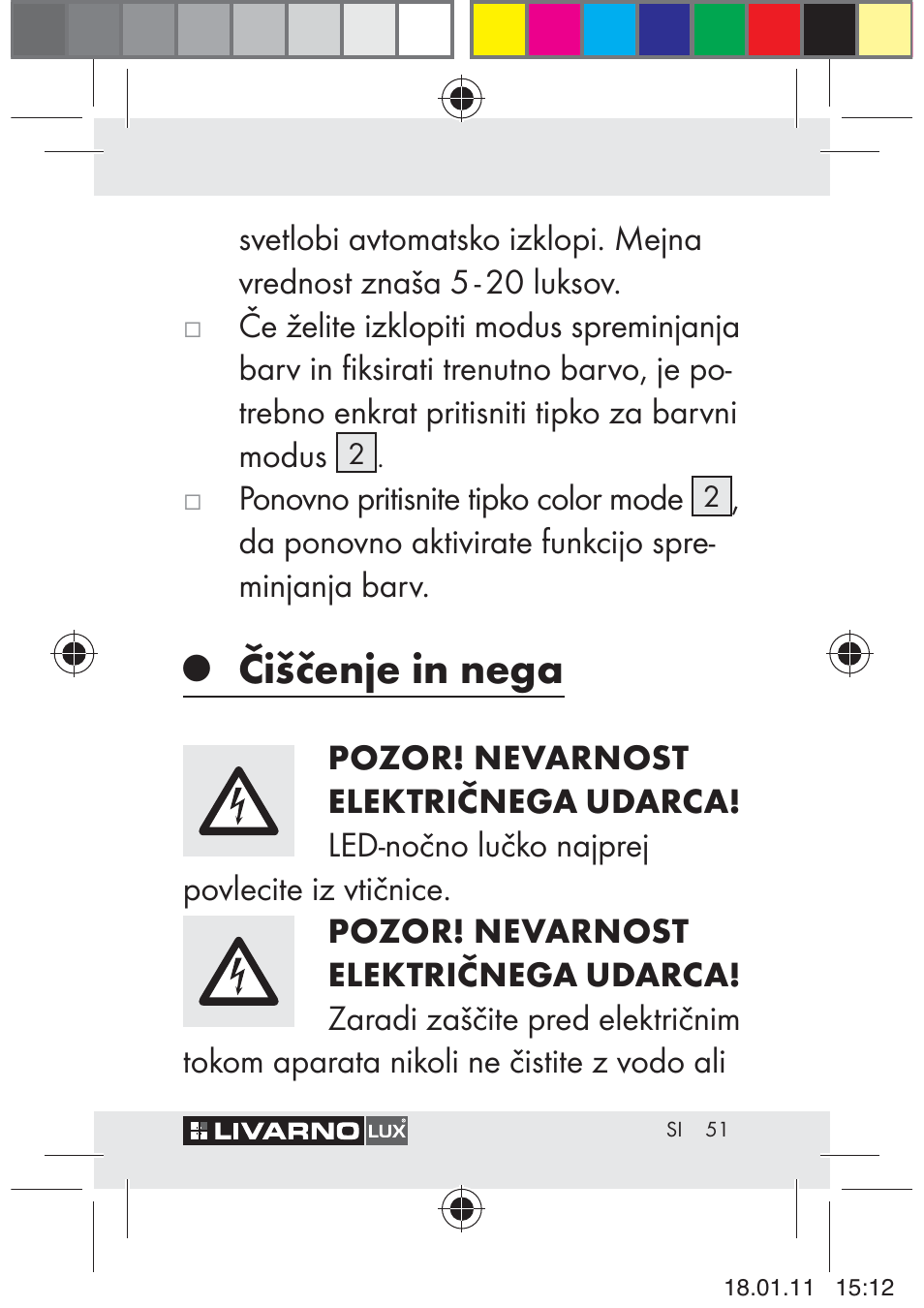 Čiščenje in nega | Livarno Z29012A-BS User Manual | Page 53 / 93