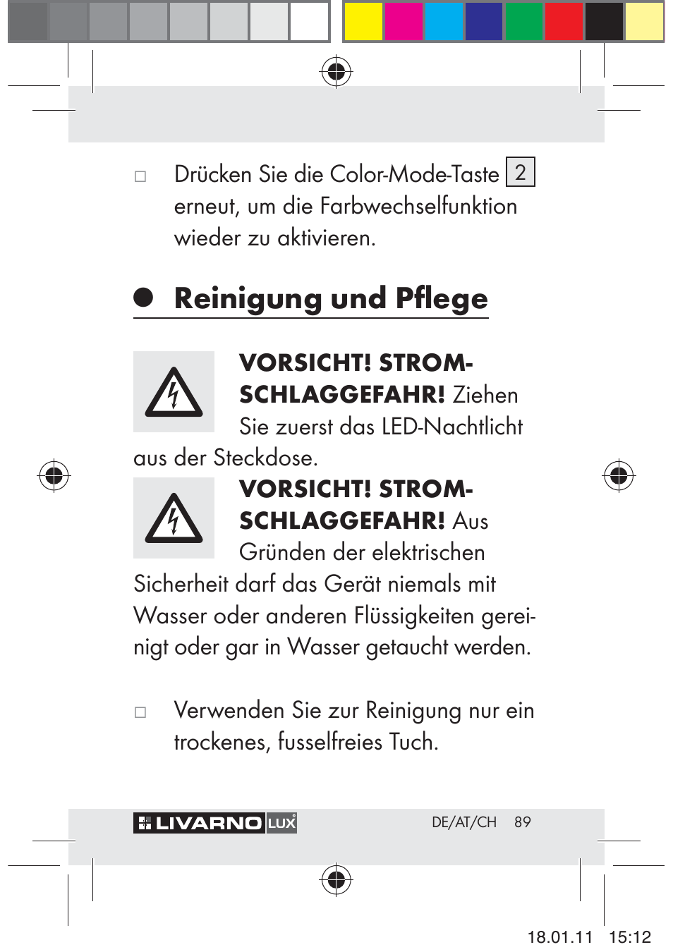 Reinigung und pﬂege | Livarno Z29012A-BS User Manual | Page 91 / 93