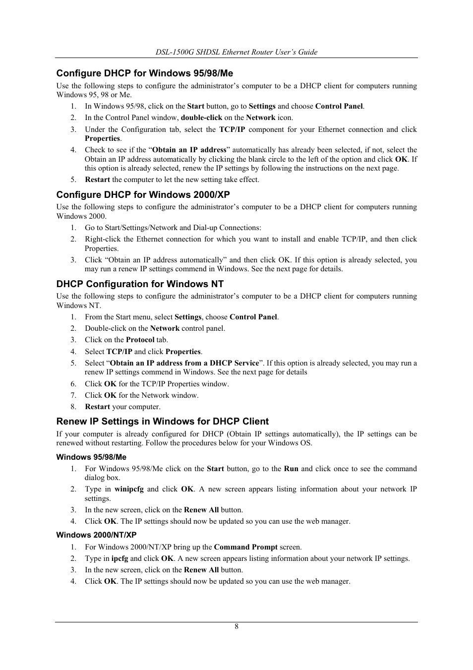 D-Link DSL-1500G User Manual | Page 18 / 62