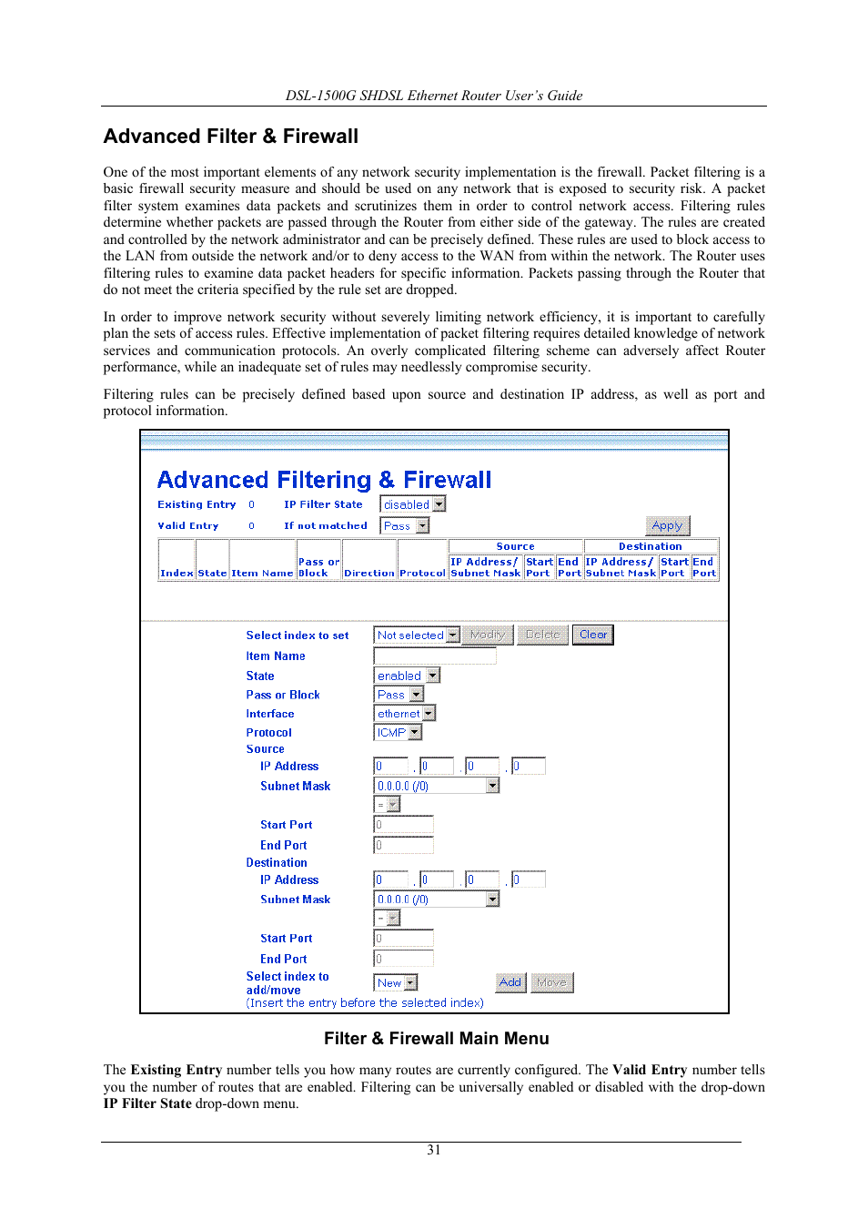 Advanced filter & firewall | D-Link DSL-1500G User Manual | Page 41 / 62