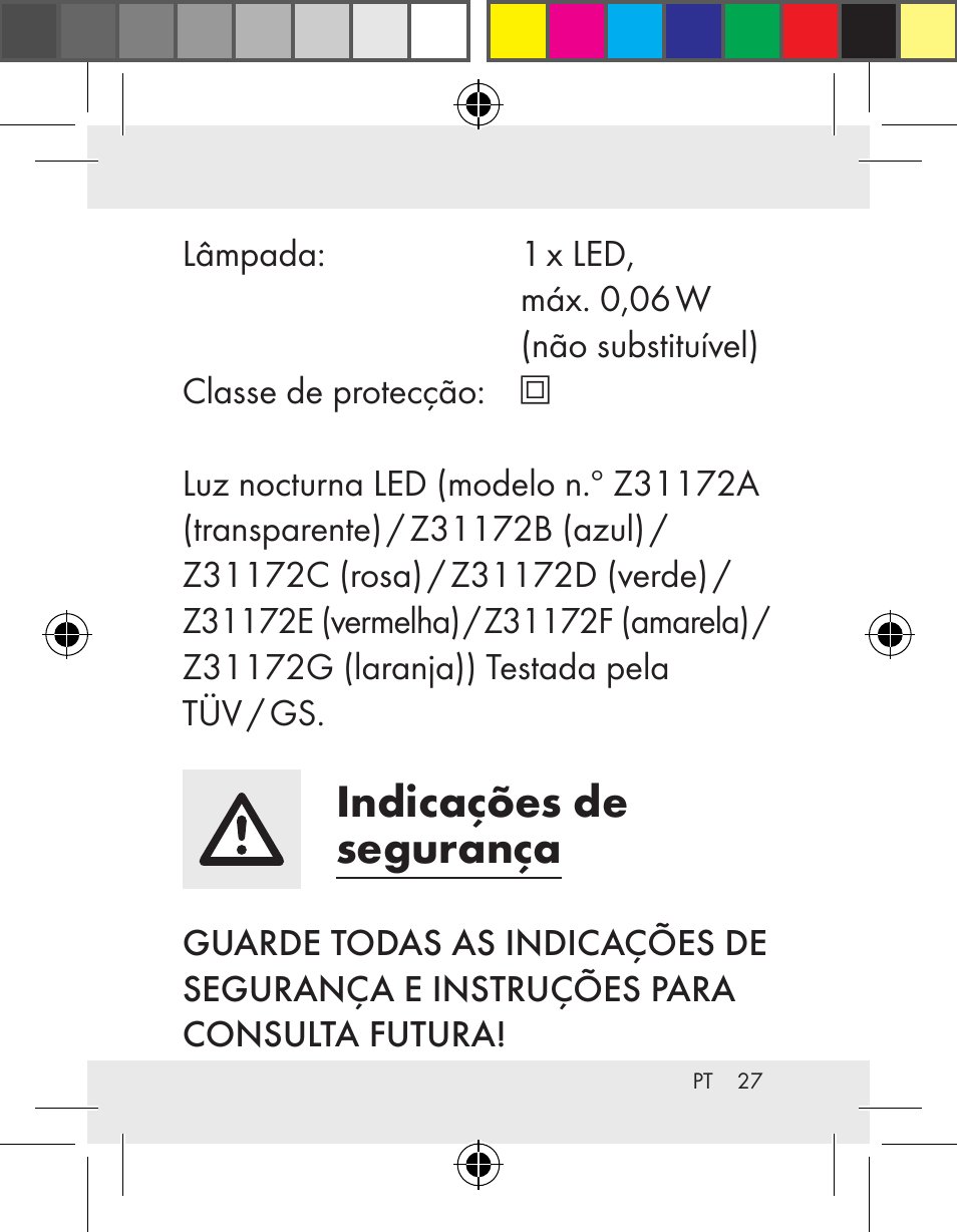 Indicações de segurança | Livarno Z31172..-BS User Manual | Page 27 / 54