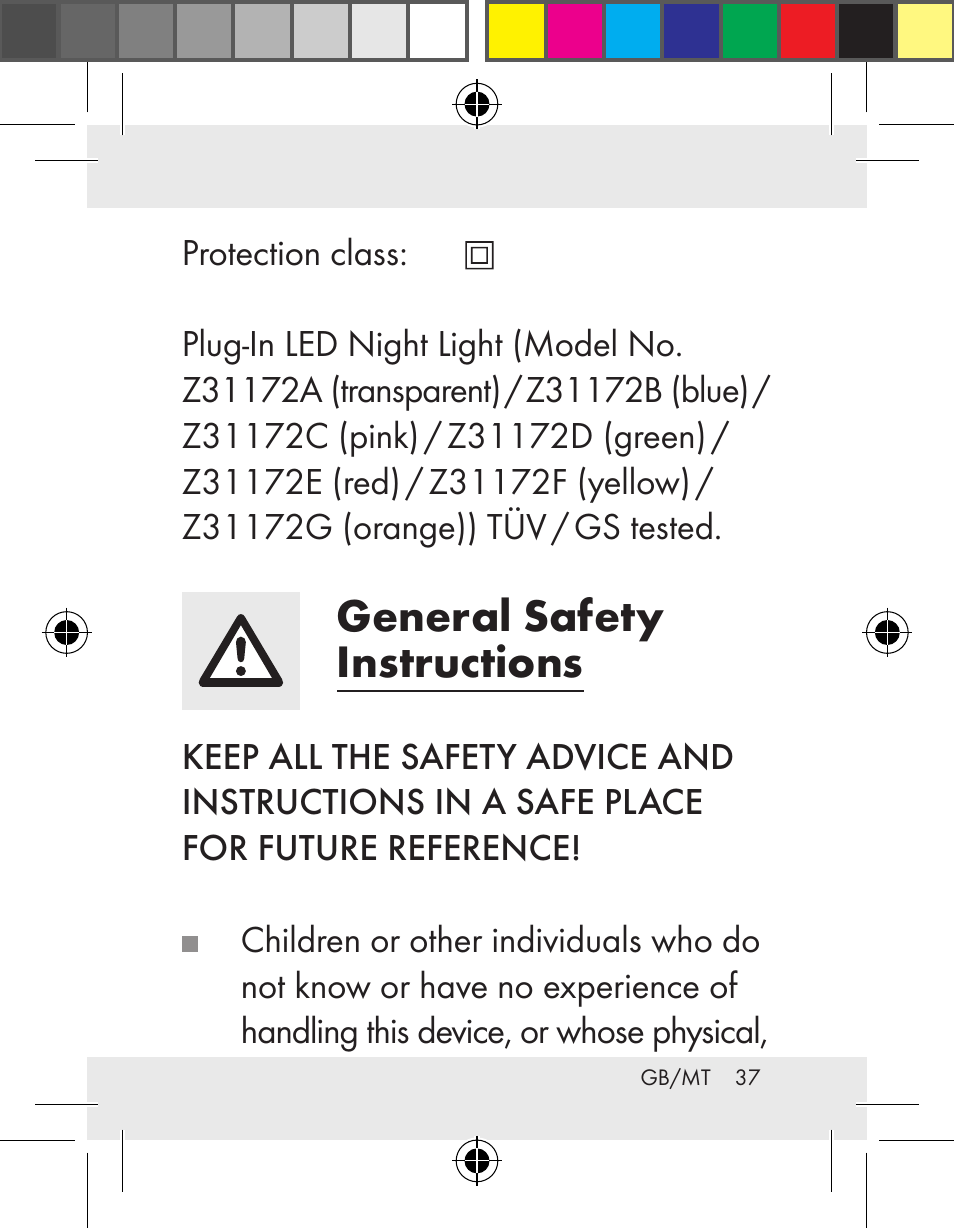 General safety instructions | Livarno Z31172..-BS User Manual | Page 37 / 54