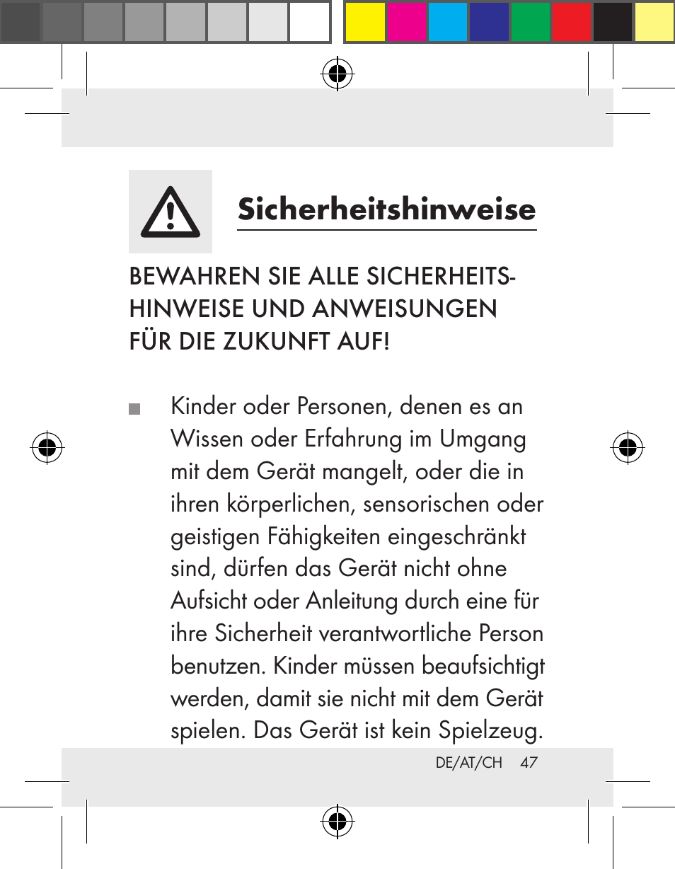 Sicherheitshinweise | Livarno Z31172..-BS User Manual | Page 47 / 54