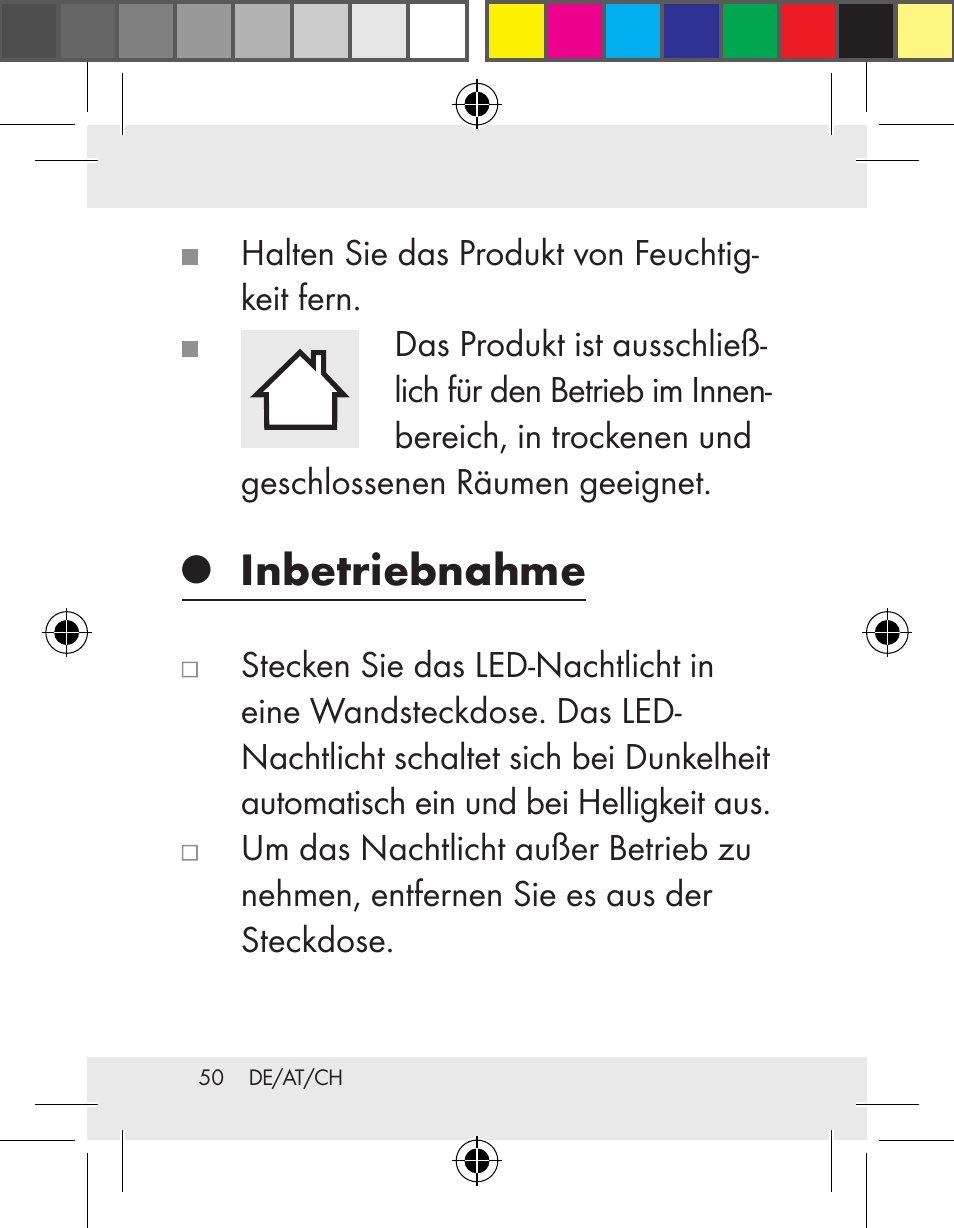 Inbetriebnahme | Livarno Z31172..-BS User Manual | Page 50 / 54