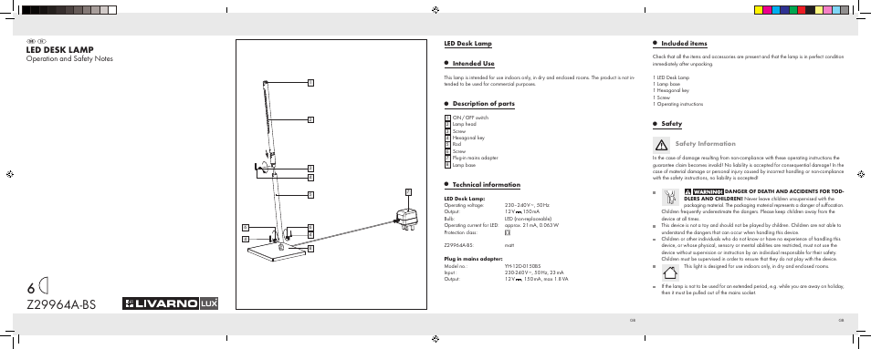 Livarno Z29964A-BS User Manual | 2 pages