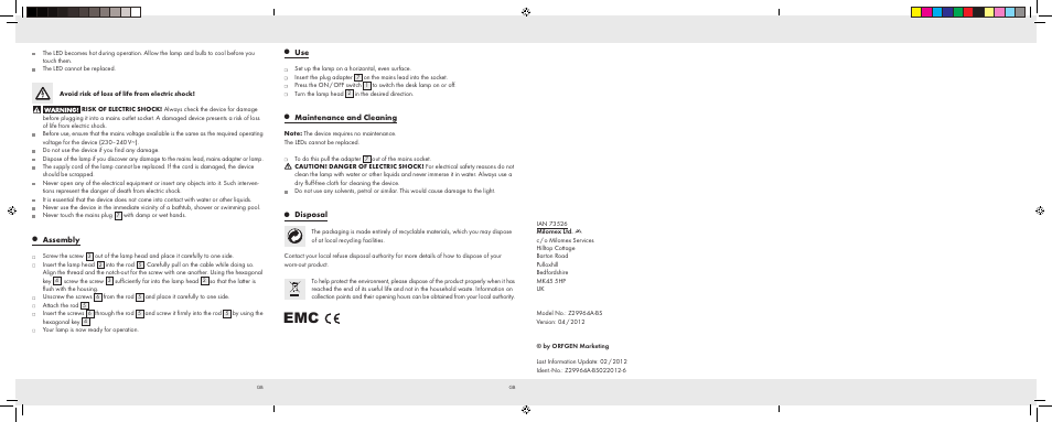 Livarno Z29964A-BS User Manual | Page 2 / 2