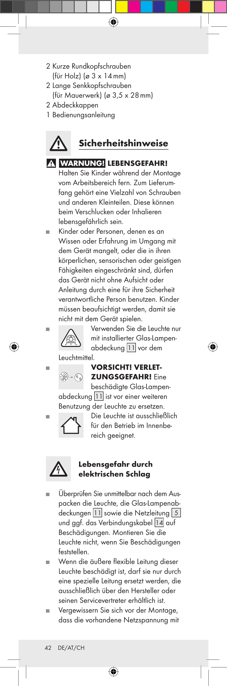 Sicherheitshinweise | Livarno Z31159A-BS Z31159B-BS User Manual | Page 42 / 48