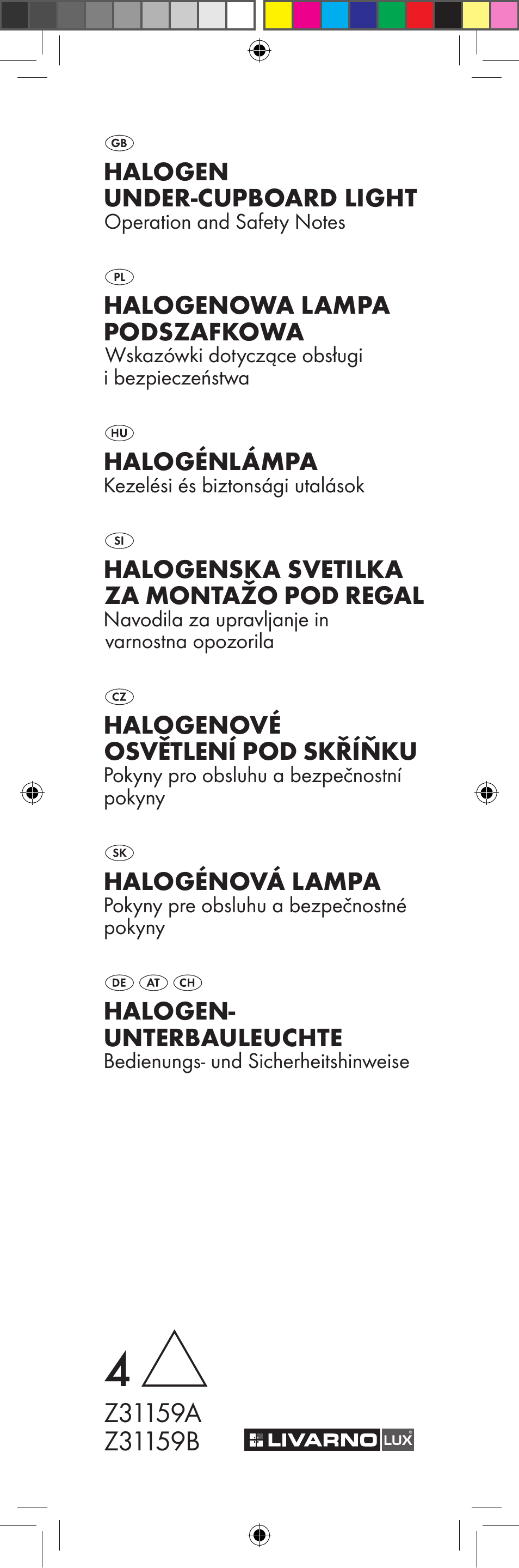 Livarno Z31159A-BS Z31159B-BS User Manual | 62 pages