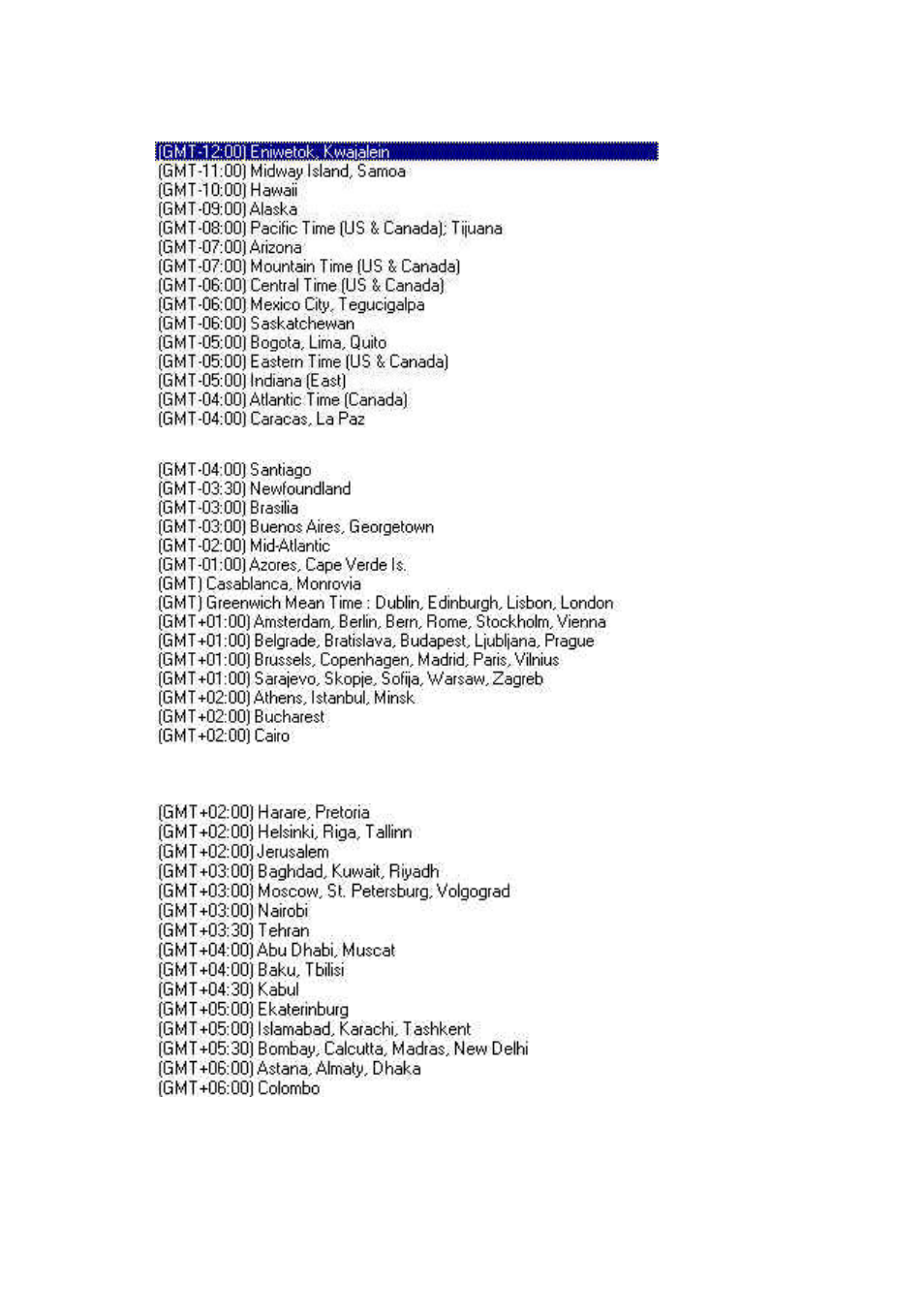 Time zone table | D-Link DCS-1000 User Manual | Page 73 / 83