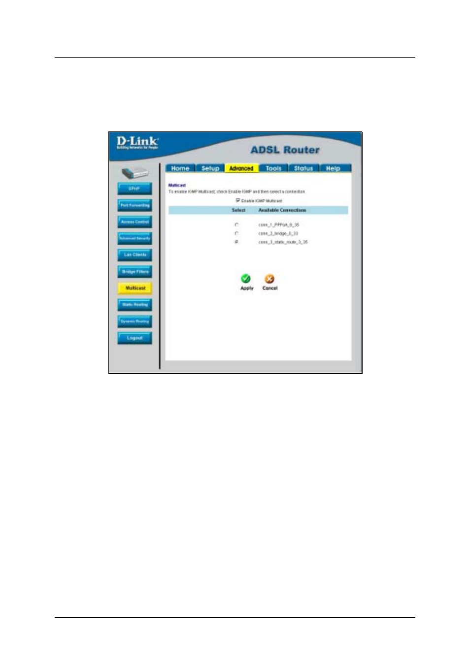 Multicast pass-through | D-Link DSL-500T User Manual | Page 57 / 87