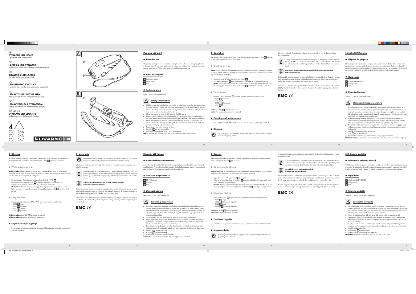 Livarno Z31126 User Manual | 2 pages