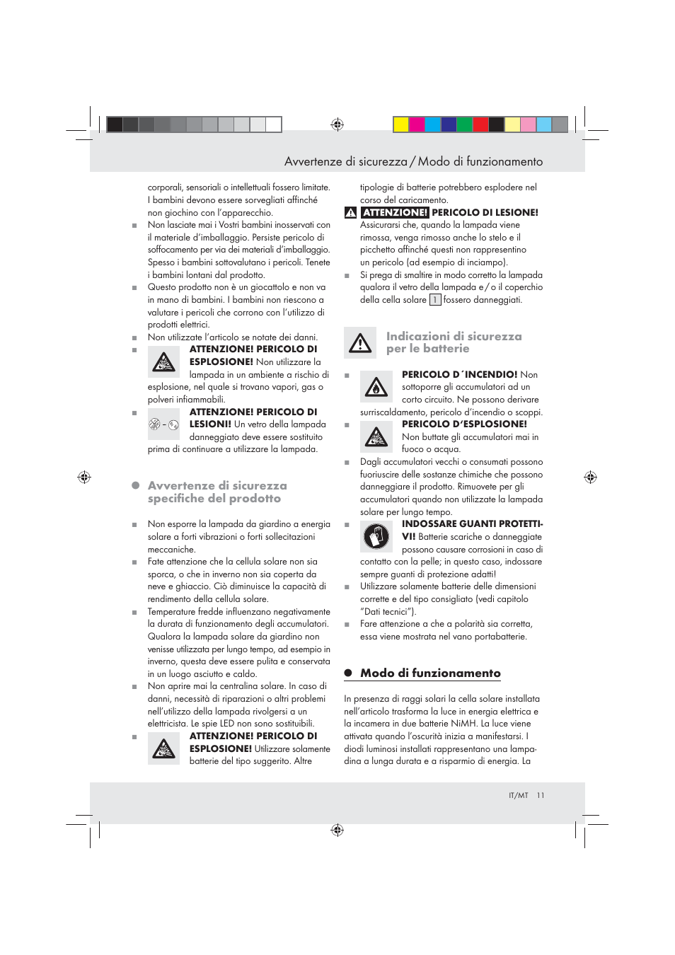 Avvertenze di sicurezza / modo di funzionamento | Livarno Z31094A Z31094B User Manual | Page 11 / 29