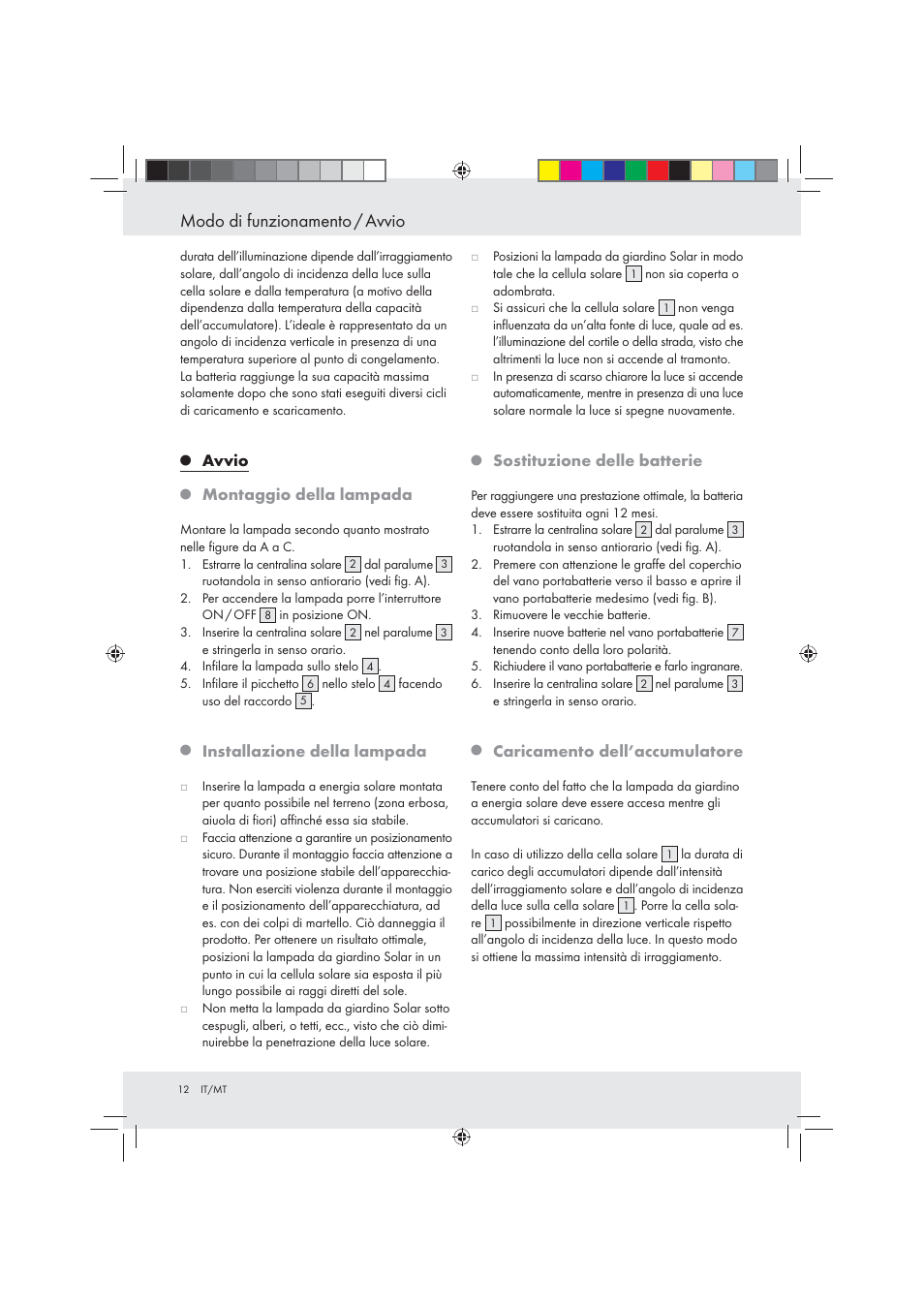 Modo di funzionamento / avvio | Livarno Z31094A Z31094B User Manual | Page 12 / 29