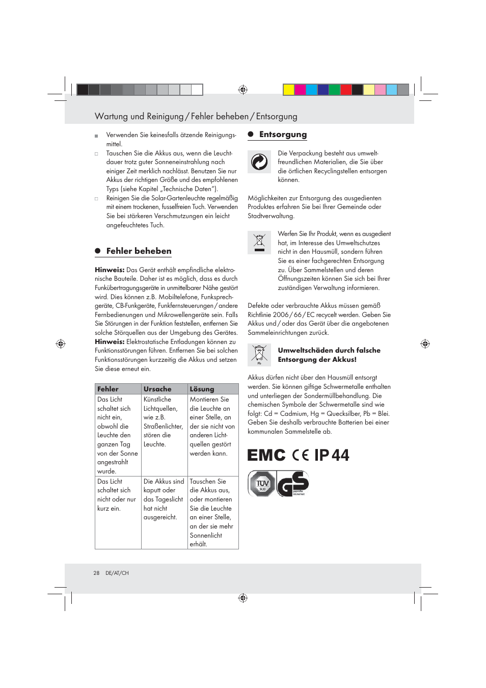 Livarno Z31094A Z31094B User Manual | Page 28 / 29